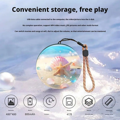 3D Video Player Glass Ball DIY Art Glass Ball Lamp Spherical Pixel Display 360° Surround Sound Video And Sound Game Screen