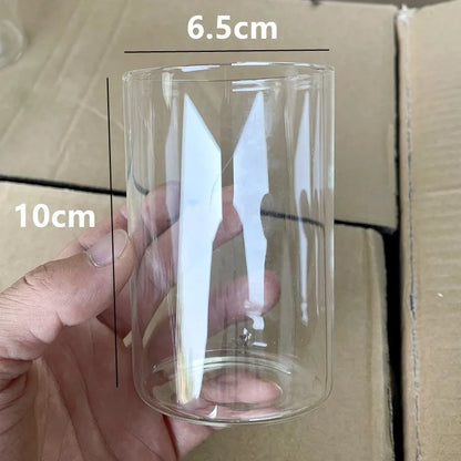 8cm Glass Candle Holders Dia Cylinder Vases For Pillar Candle Holders Or Flower Vase Wedding Decoration Candlelight Dinner