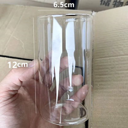 8cm Glass Candle Holders Dia Cylinder Vases For Pillar Candle Holders Or Flower Vase Wedding Decoration Candlelight Dinner