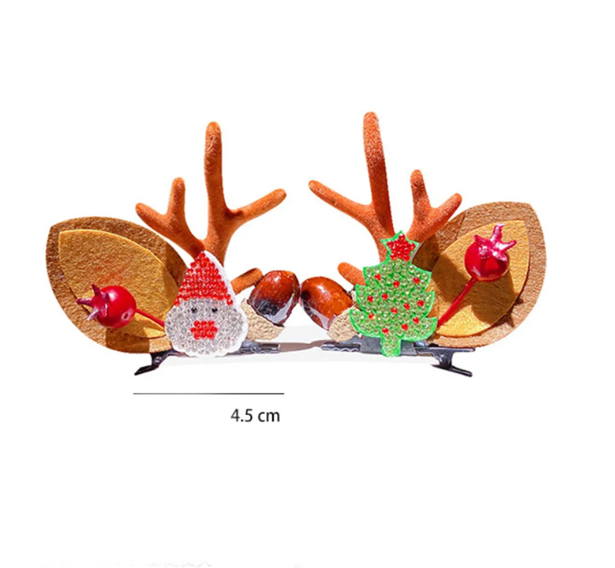 Creative Christmas Hair Clips for Girls Deer Ear Party Headbands Xmas Hats Shape Hair Clips Hairpin Antlers Festive Headdresses