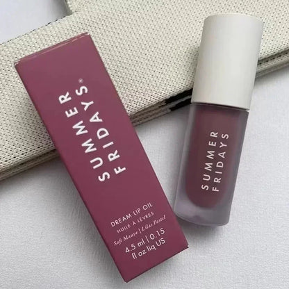 Summer Fridays Lip Oil Moisturizing Lip Gloss Sweet Mint Vanilla Sugar Coffee Cake Cocoa Lipstick Transparent Makeup Suit Care