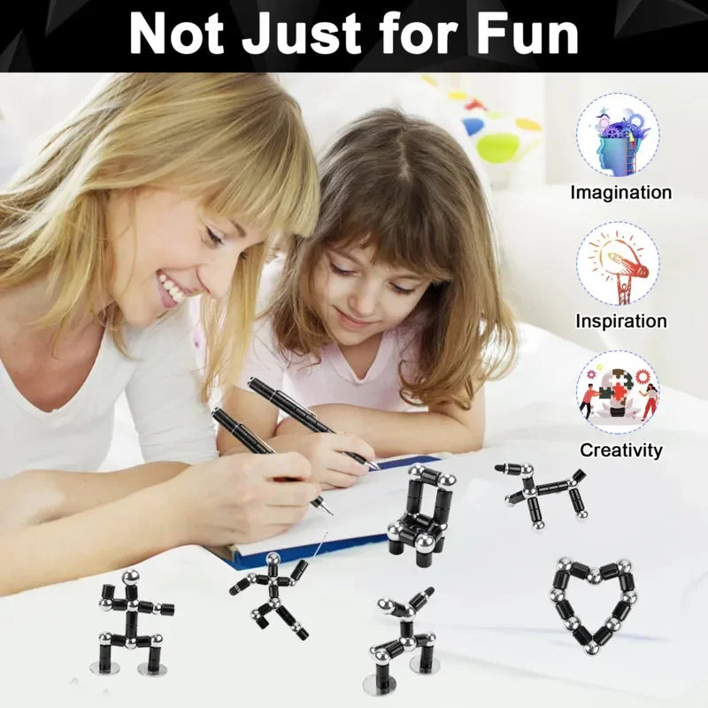 Metal Magnetic Fidget Pen magnet Fidget Toy Relieve Stress Novel Toy Fidget Gift for Kids Teens Friends for Birthday Christmas