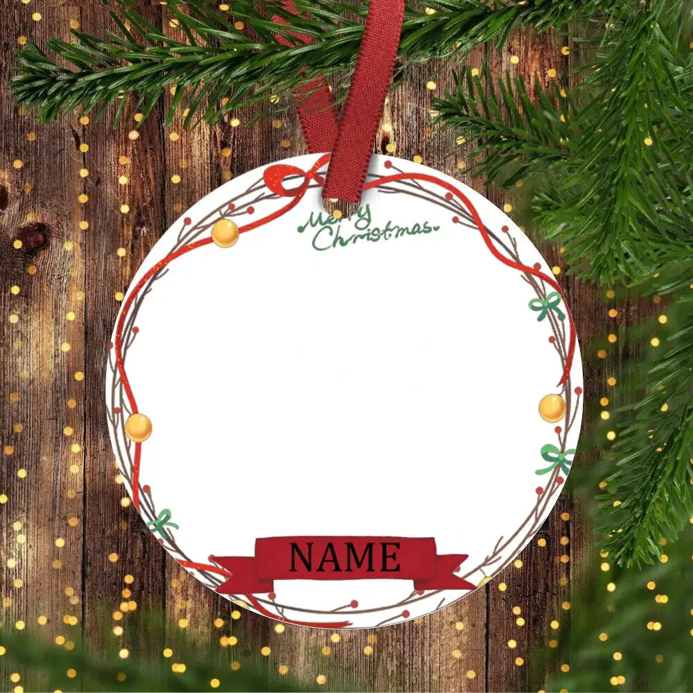 Personalized Baby Christmas Ceramic Ornament Add Photo & Name Christmas Ornament Pendant Baby 1st Xmas Photography Accessories