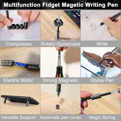 Metal Magnetic Fidget Pen magnet Fidget Toy Relieve Stress Novel Toy Fidget Gift for Kids Teens Friends for Birthday Christmas