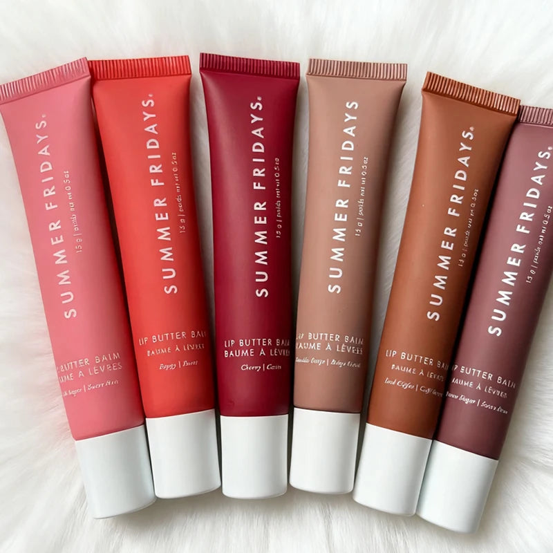 Summer Fridays Lip Oil Moisturizing Lip Gloss Sweet Mint Vanilla Sugar Coffee Cake Cocoa Lipstick Transparent Makeup Suit Care