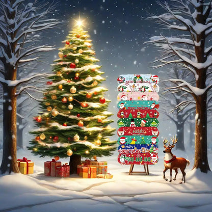 10/30/60pcs Cartoon Merry Christmas Band Aid Wound Dressing Patch Plaster for Children Skin Tape First Aid Adhesive Bandages