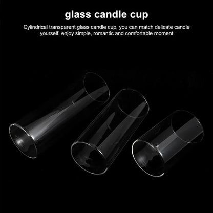 8cm Glass Candle Holders Dia Cylinder Vases For Pillar Candle Holders Or Flower Vase Wedding Decoration Candlelight Dinner