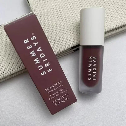 Summer Fridays Lip Oil Moisturizing Lip Gloss Sweet Mint Vanilla Sugar Coffee Cake Cocoa Lipstick Transparent Makeup Suit Care