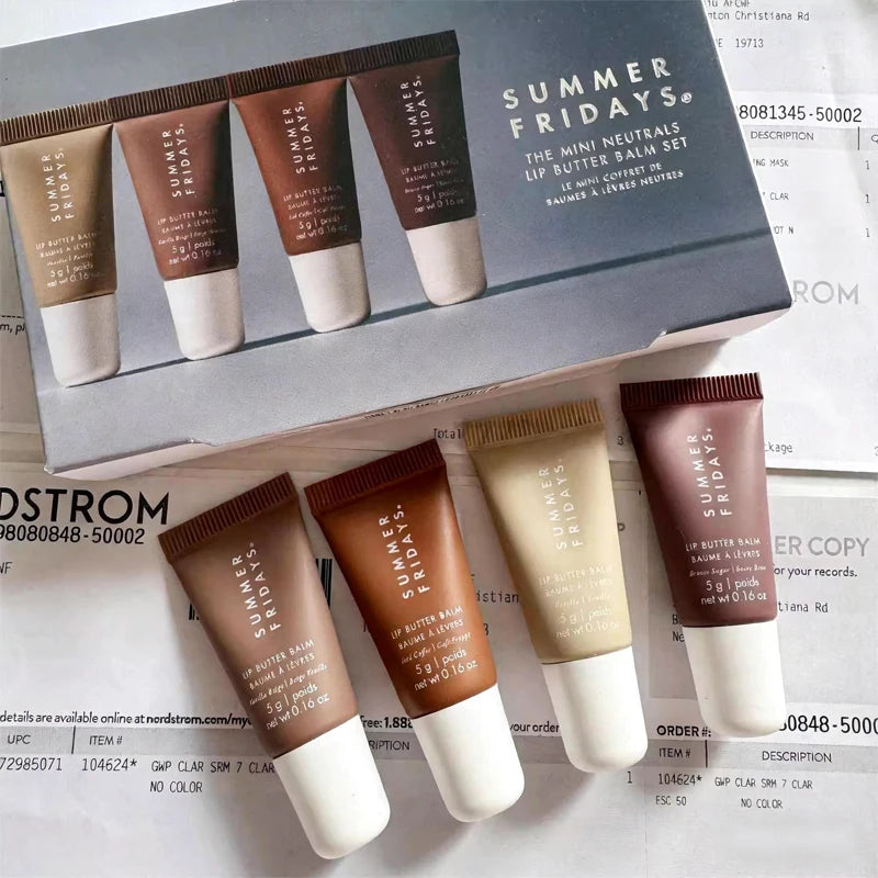 Summer Fridays Lip Oil Moisturizing Lip Gloss Sweet Mint Vanilla Sugar Coffee Cake Cocoa Lipstick Transparent Makeup Suit Care