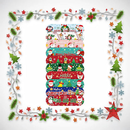 10/30/60pcs Cartoon Merry Christmas Band Aid Wound Dressing Patch Plaster for Children Skin Tape First Aid Adhesive Bandages