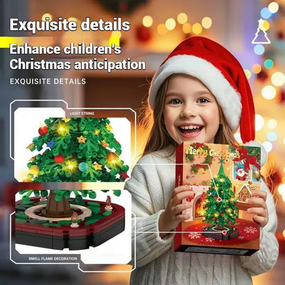377PCS Christmas Tree Building Blocks Set, DIY Model Assembly Toy for Kids, Holiday Gift, Home Décor & Desk Ornament Decorations