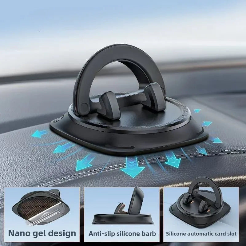 Universal Car Phone Holder 360° Rotation One-Handed Operation Phone Holder Silicone Dashboard Phone Mount For Car Use