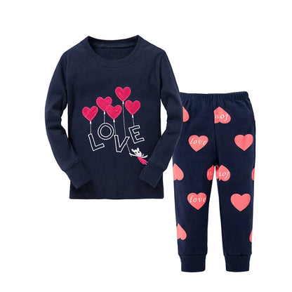 Boys Pajamas Sets 2 to 3 4 5 6 7 8 Years Cotton Long Sleeve Toddler Boy Pijama Autumn Winter Kids Sleepwear Set Children Clothes