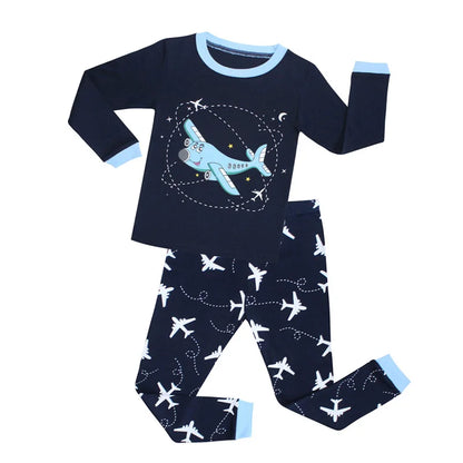 Boys Pajamas Sets 2 to 3 4 5 6 7 8 Years Cotton Long Sleeve Toddler Boy Pijama Autumn Winter Kids Sleepwear Set Children Clothes