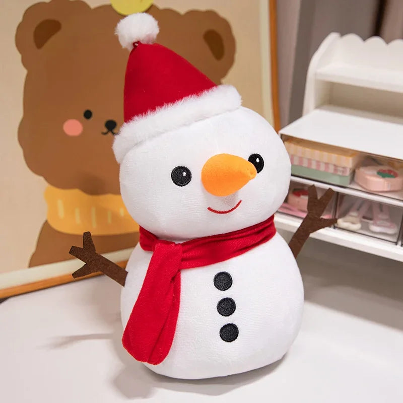 Cute Santa Claus & Elk Snowman Gingerbread Man Plush Toys Stuffed Animal Doll Christmas Gifts For Children Kids Home Decoration