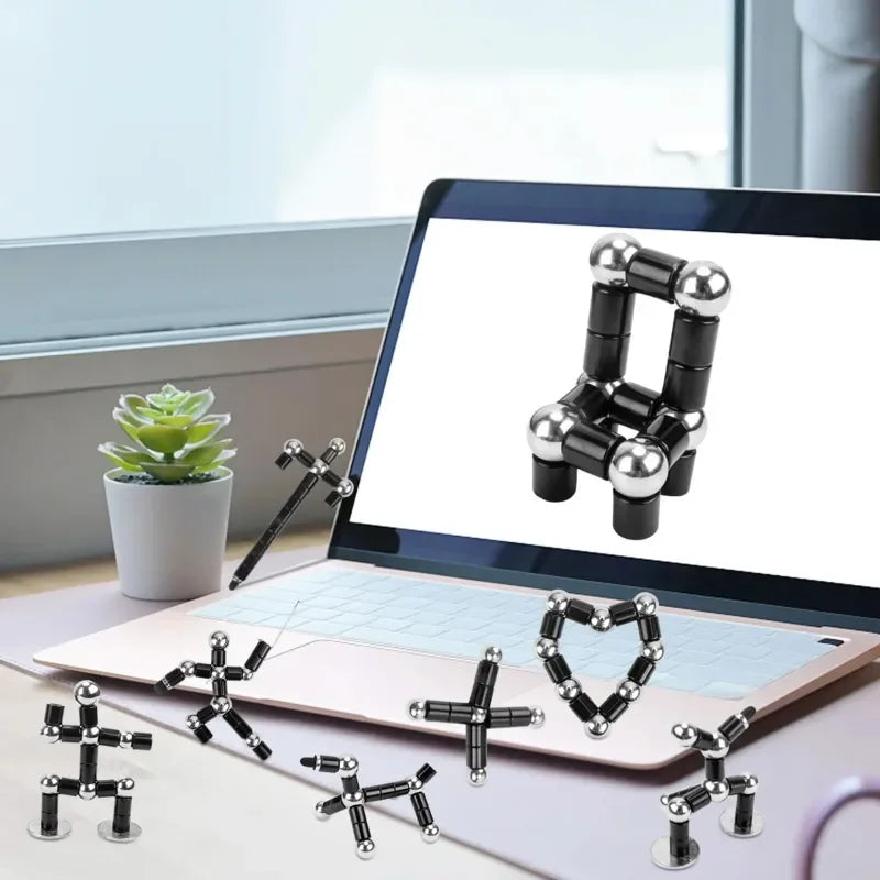 Metal Magnetic Fidget Pen magnet Fidget Toy Relieve Stress Novel Toy Fidget Gift for Kids Teens Friends for Birthday Christmas